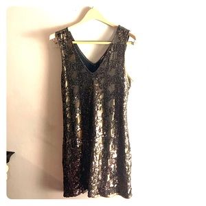 Express sequin party dress size small.